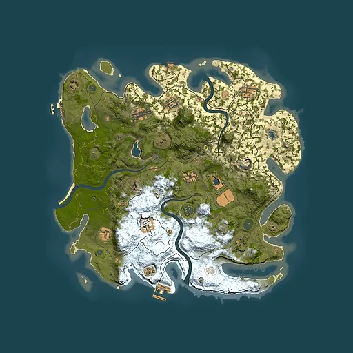 Rust map seed 1051449425, 4000x4000m top-down preview
