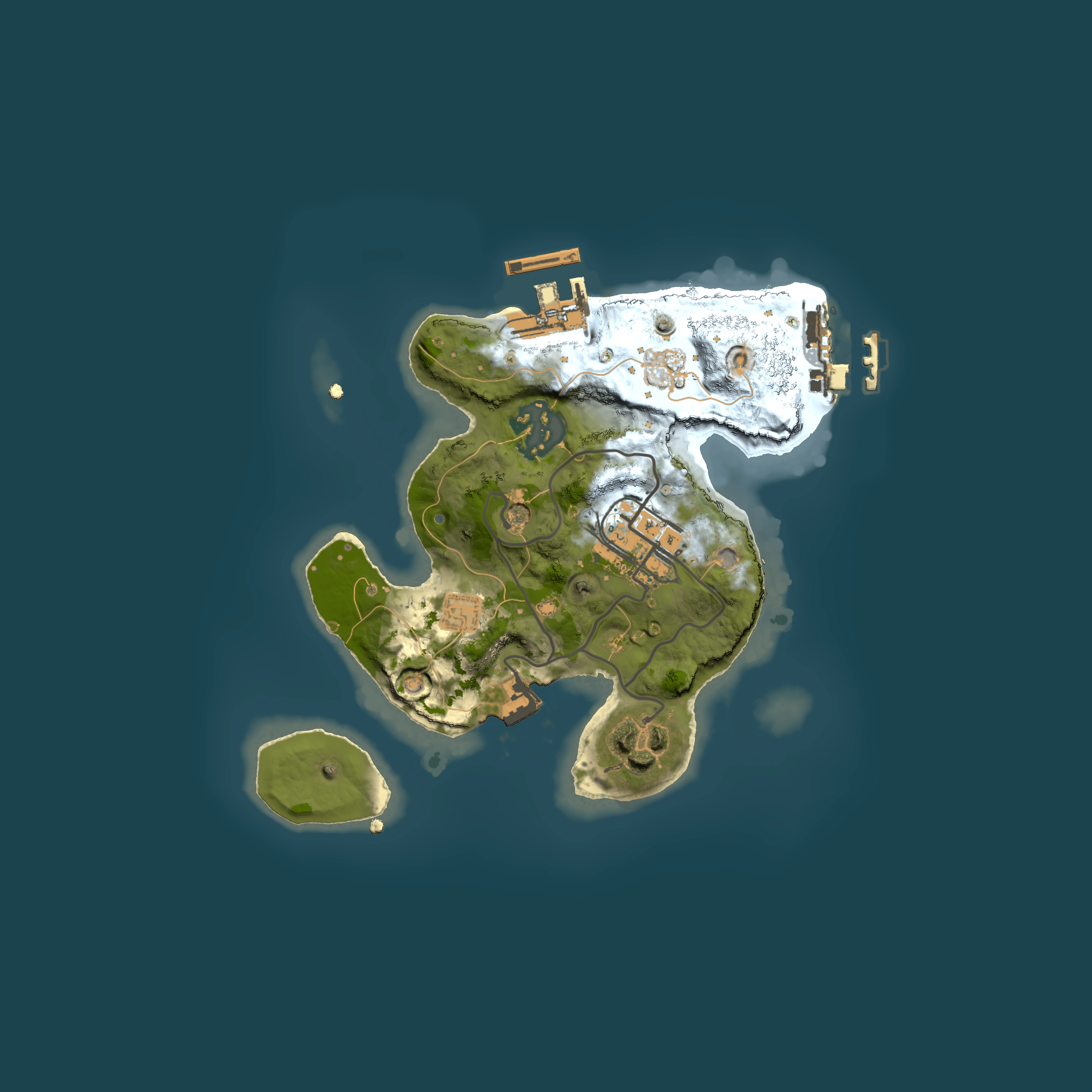 Full top-down render of Rust map seed 1152930889, 2000x2000m