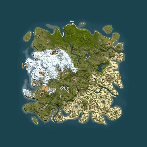 Rust map seed 1370908956, 4500x4500m top-down preview