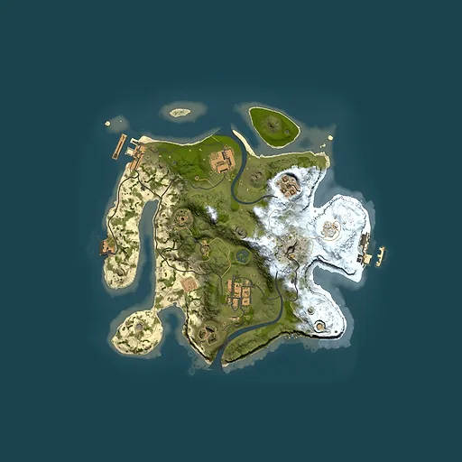 Rust map seed 861197555, 2500x2500m top-down preview