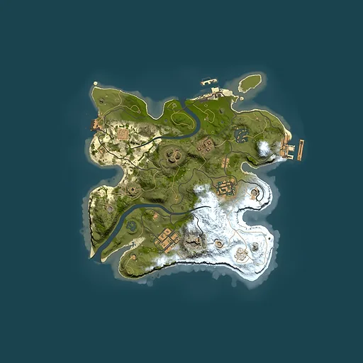 Rust map seed 23950139, 2500x2500m top-down preview