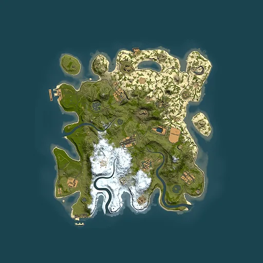 Rust map seed 1500663573, 3500x3500m top-down preview