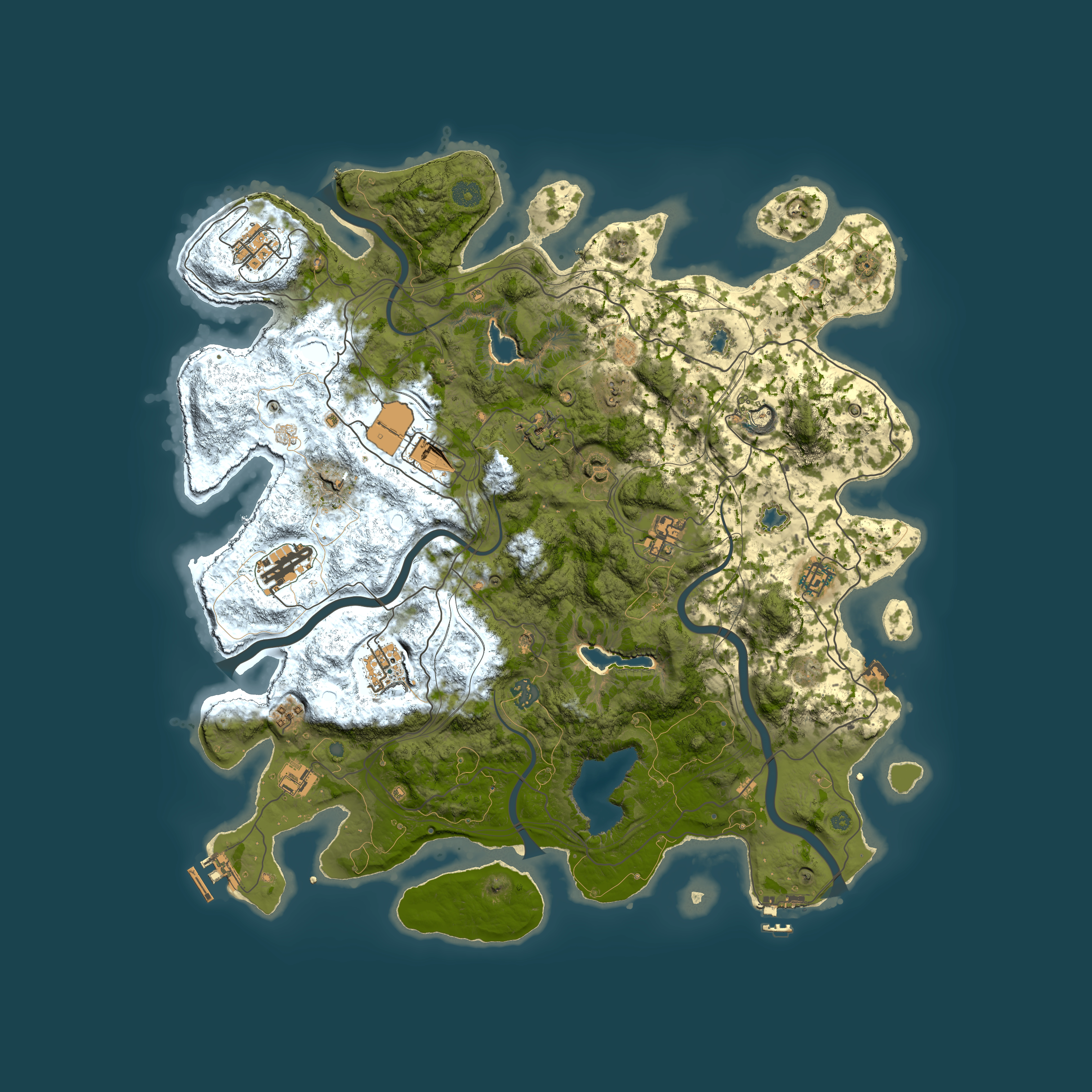Full top-down render of Rust map seed 424391689, 4500x4500m