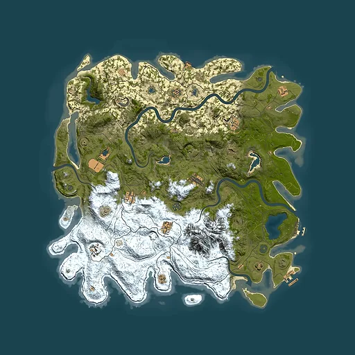 Rust map seed 856677137, 5000x5000m top-down preview