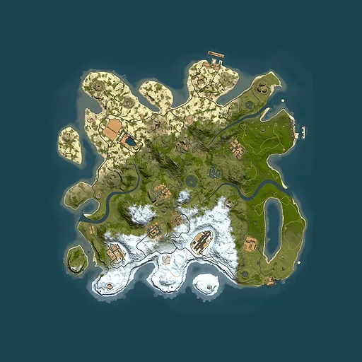 Rust map seed 373643476, 3500x3500m top-down preview