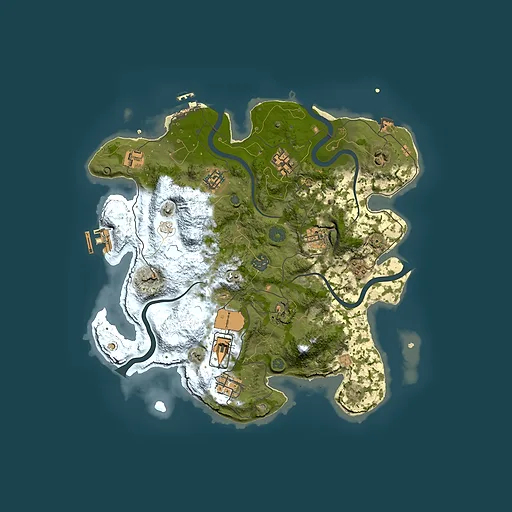 Rust map seed 56267045, 3500x3500m top-down preview