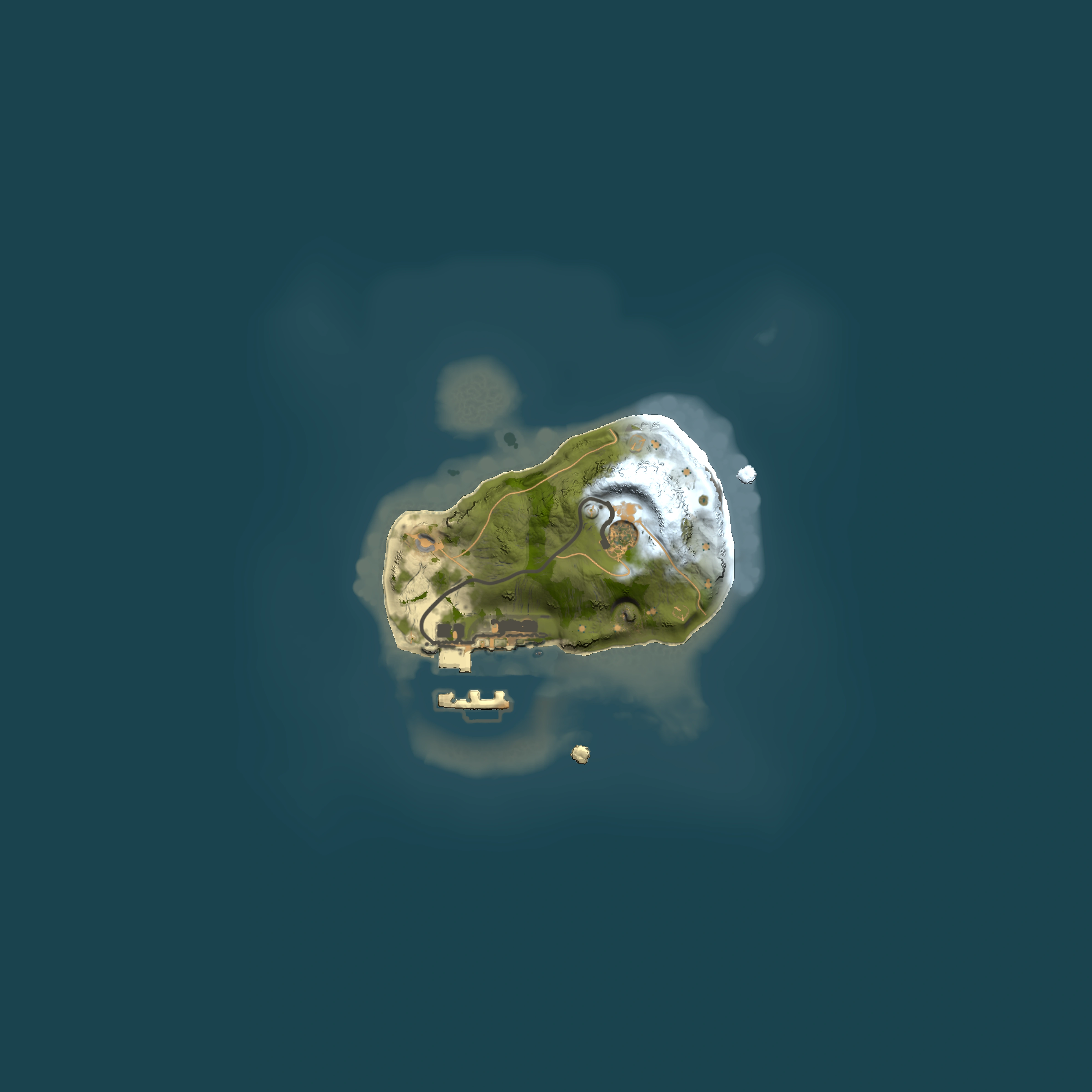 Full top-down render of Rust map seed 1712338995, 1500x1500m