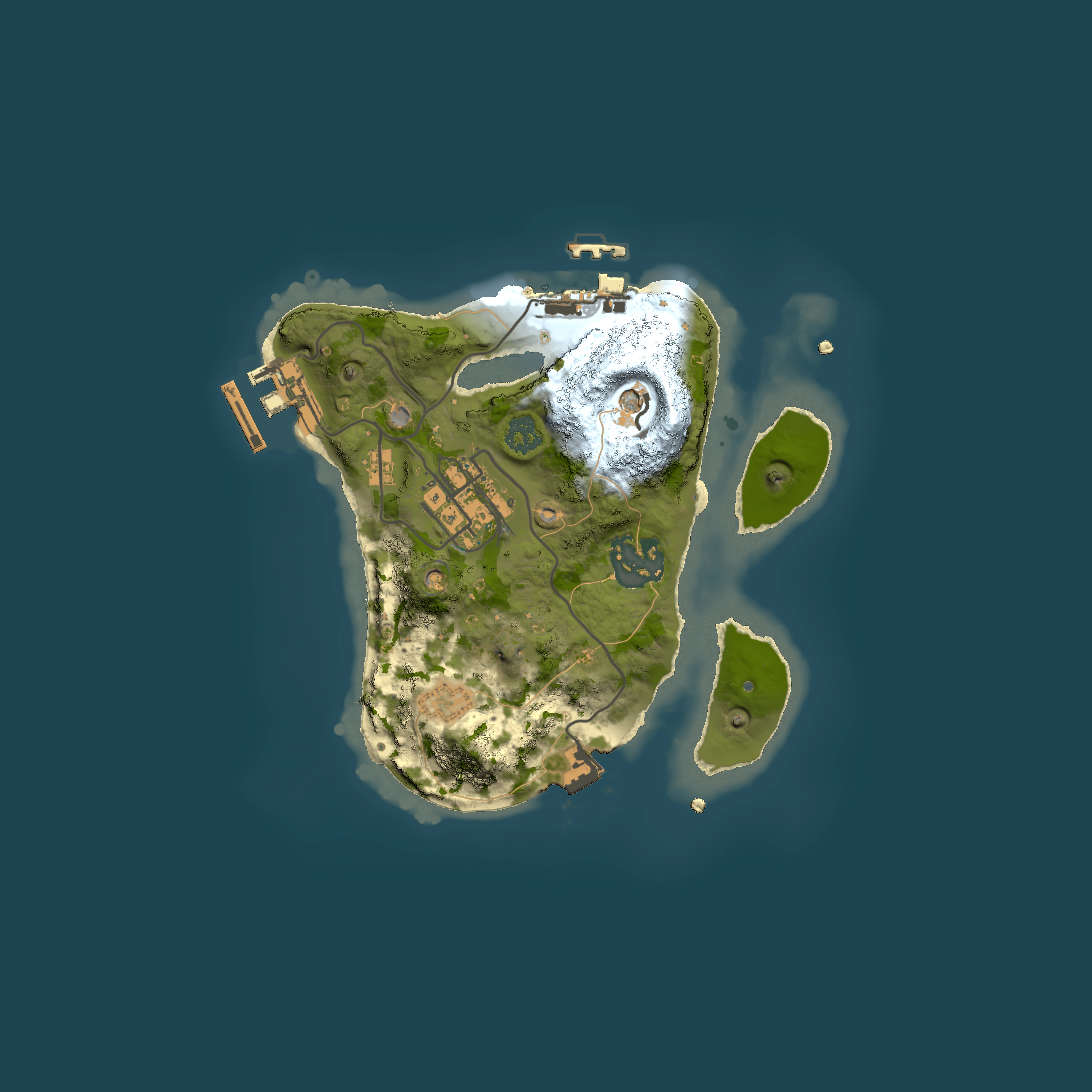 Full top-down render of Rust map seed 1399502837, 2000x2000m
