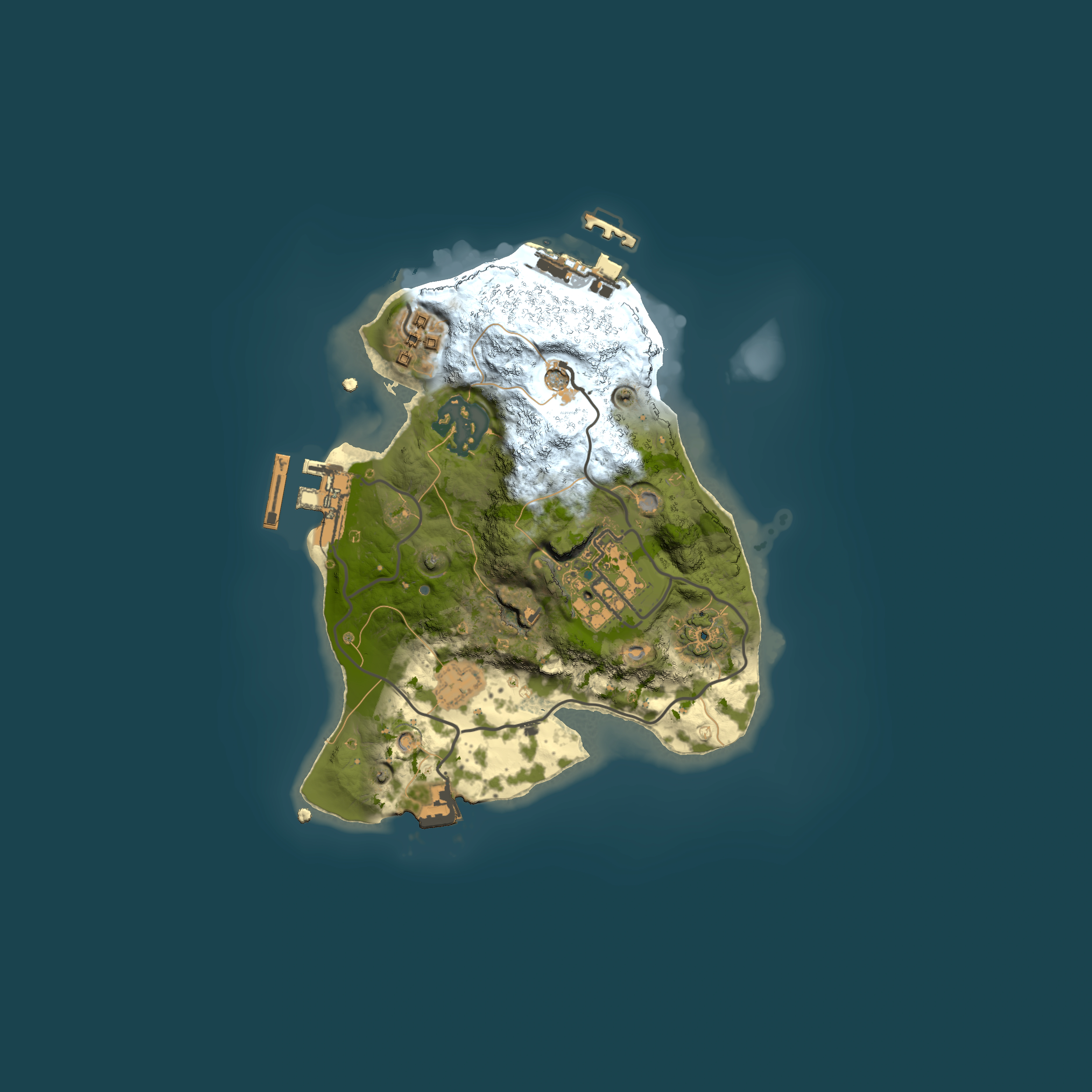 Full top-down render of Rust map seed 609103673, 2000x2000m