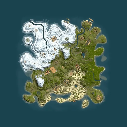 Rust map seed 1674595184, 4000x4000m top-down preview