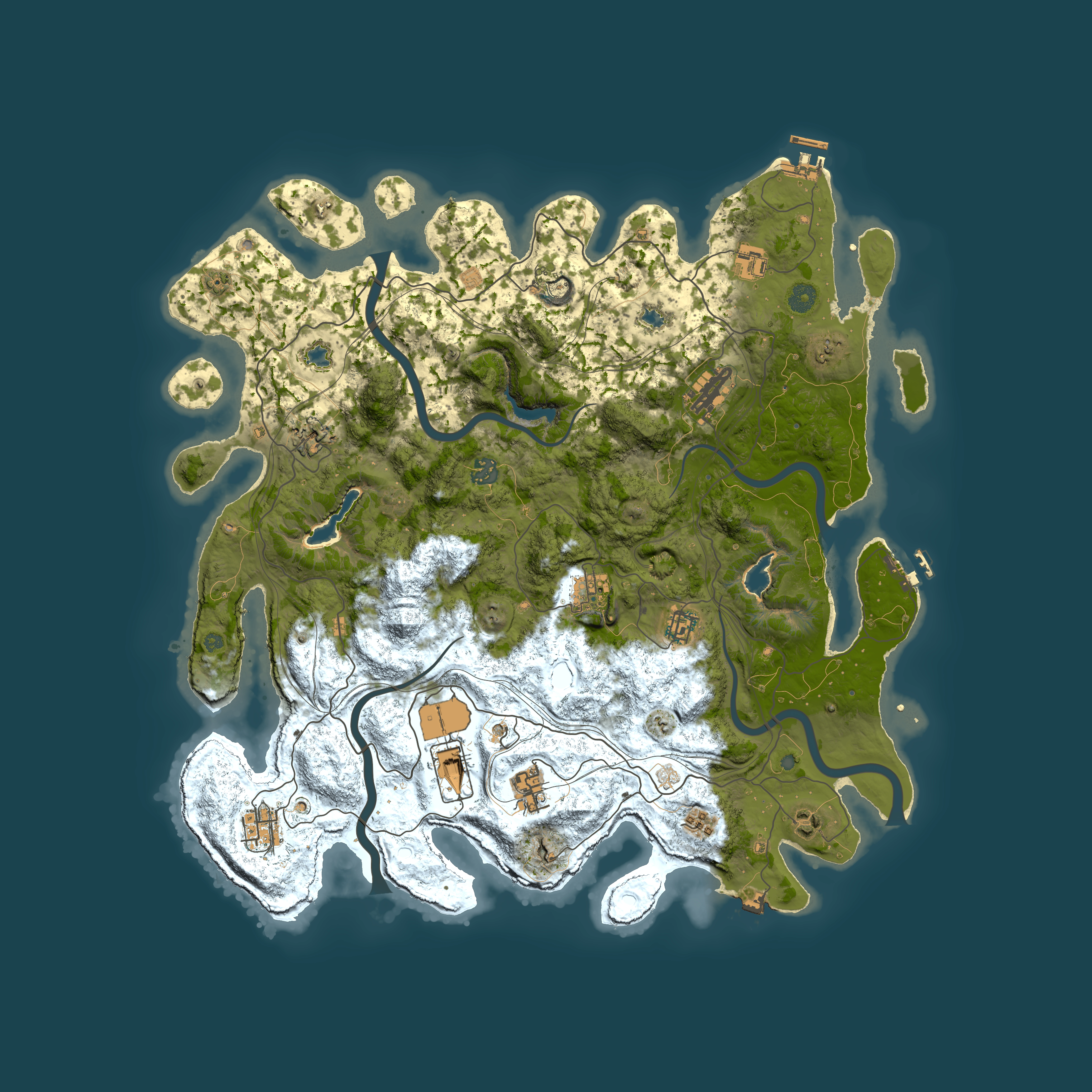Full top-down render of Rust map seed 1922983334, 4500x4500m