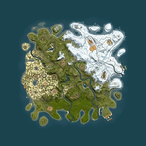 Rust map seed 292036198, 4500x4500m top-down preview