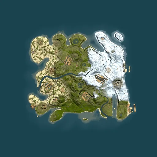 Rust map seed 1354751890, 3000x3000m top-down preview