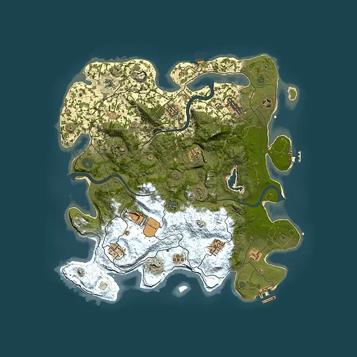 Rust map seed 757166445, 4000x4000m top-down preview