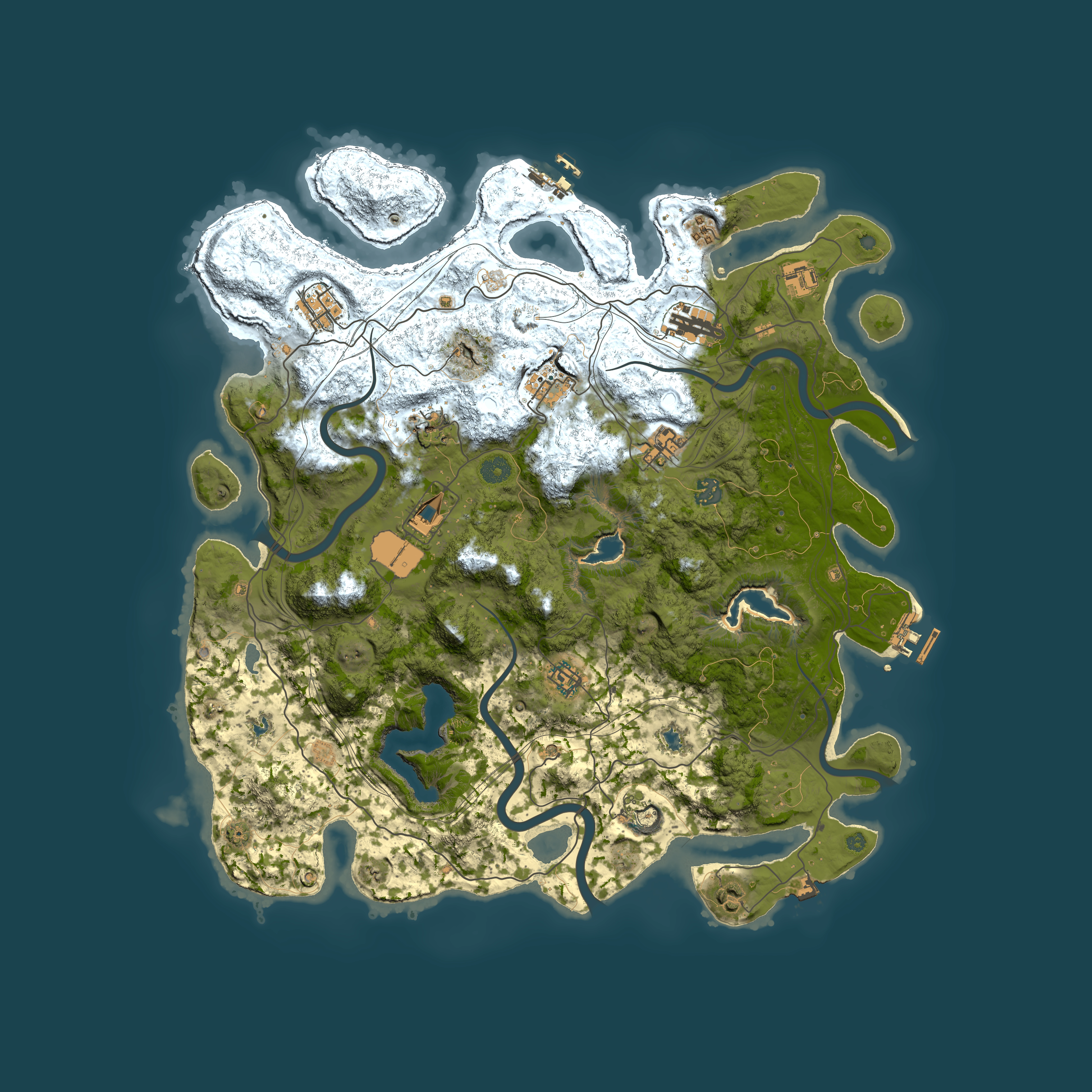 Full top-down render of Rust map seed 1108027214, 4500x4500m