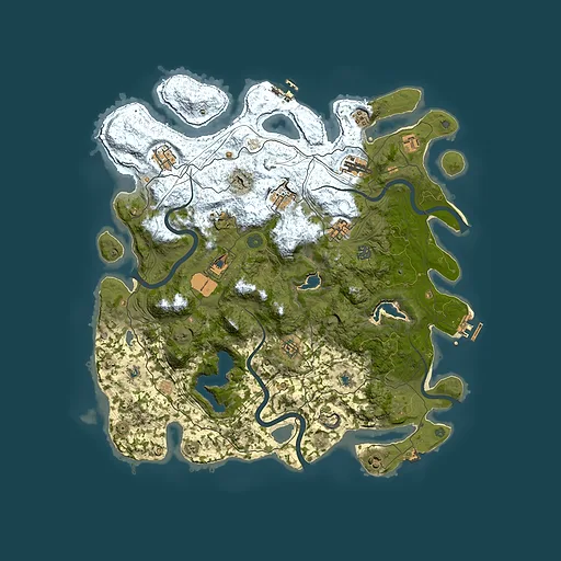 Rust map seed 1108027214, 4500x4500m top-down preview