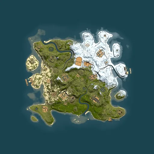 Rust map seed 2057122988, 3500x3500m top-down preview