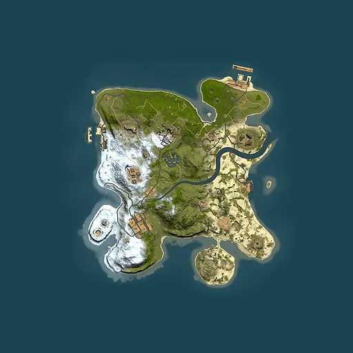 Rust map seed 1642659871, 2500x2500m top-down preview