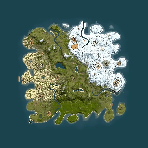 Rust map seed 37655755, 4500x4500m top-down preview
