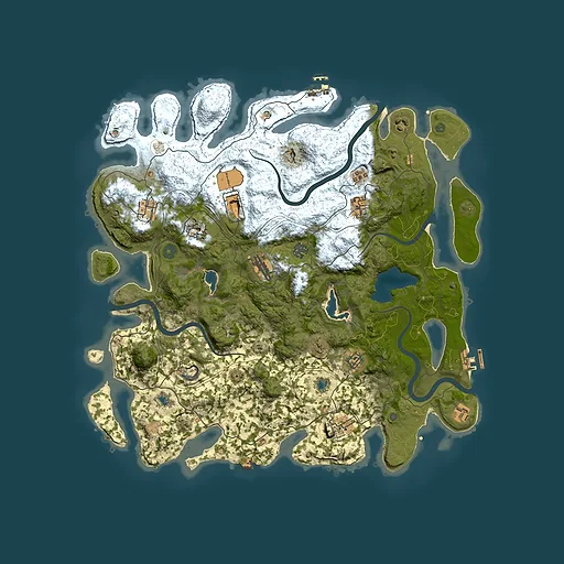 Rust map seed 520853459, 4500x4500m top-down preview
