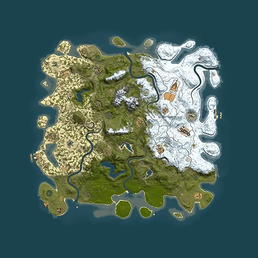 Rust map seed 1728606250, 5000x5000m top-down preview