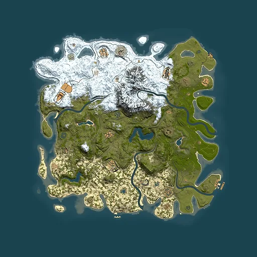 Rust map seed 1133751741, 5000x5000m top-down preview
