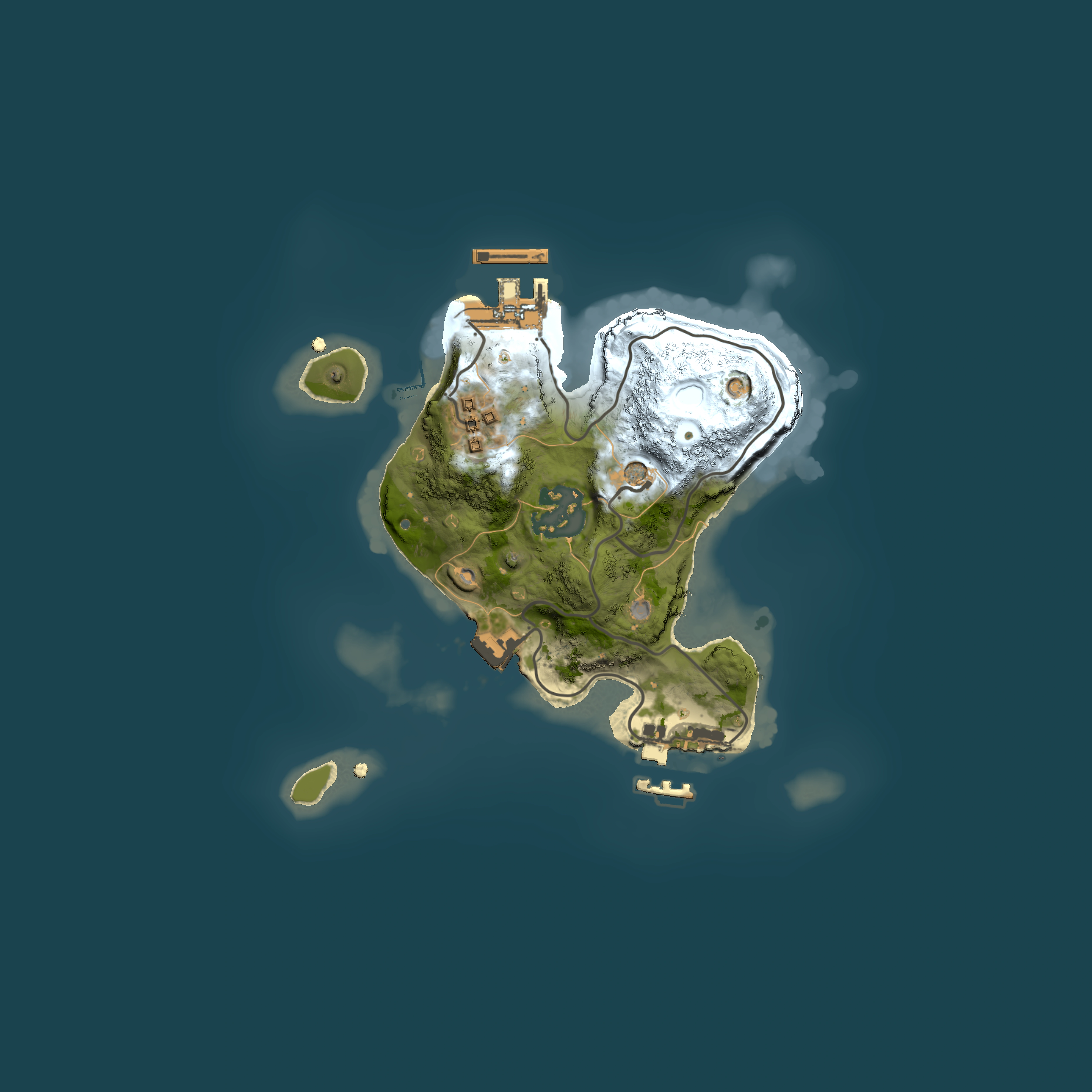 Full top-down render of Rust map seed 1843304974, 2000x2000m