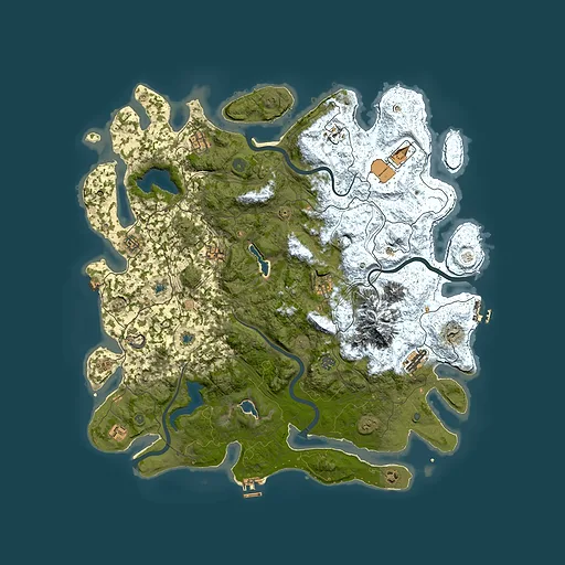 Rust map seed 1886105199, 5000x5000m top-down preview