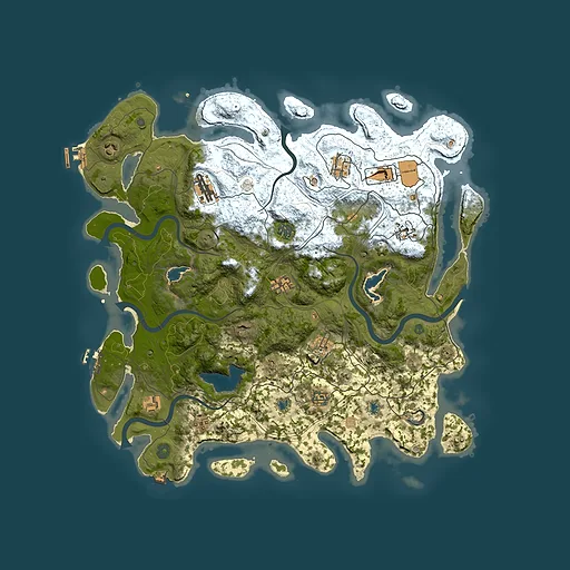 Rust map seed 178403605, 4500x4500m top-down preview