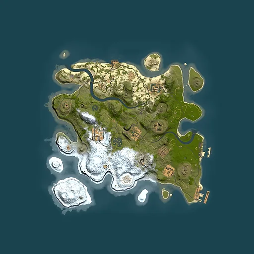 Rust map seed 1364397612, 3000x3000m top-down preview