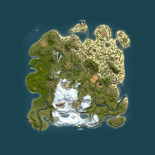 Rust map seed 534446208, 4000x4000m top-down preview