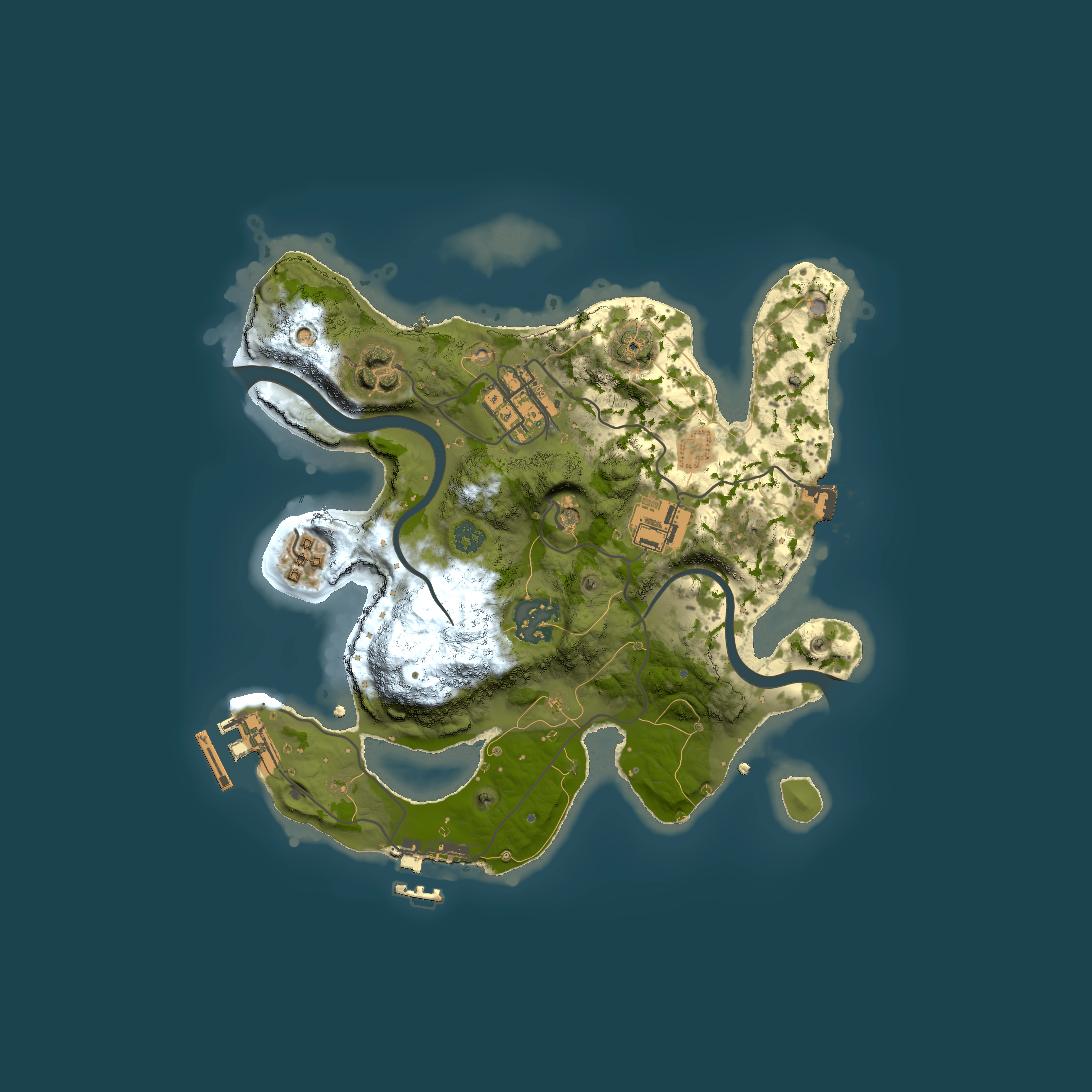 Full top-down render of Rust map seed 73414075, 2500x2500m
