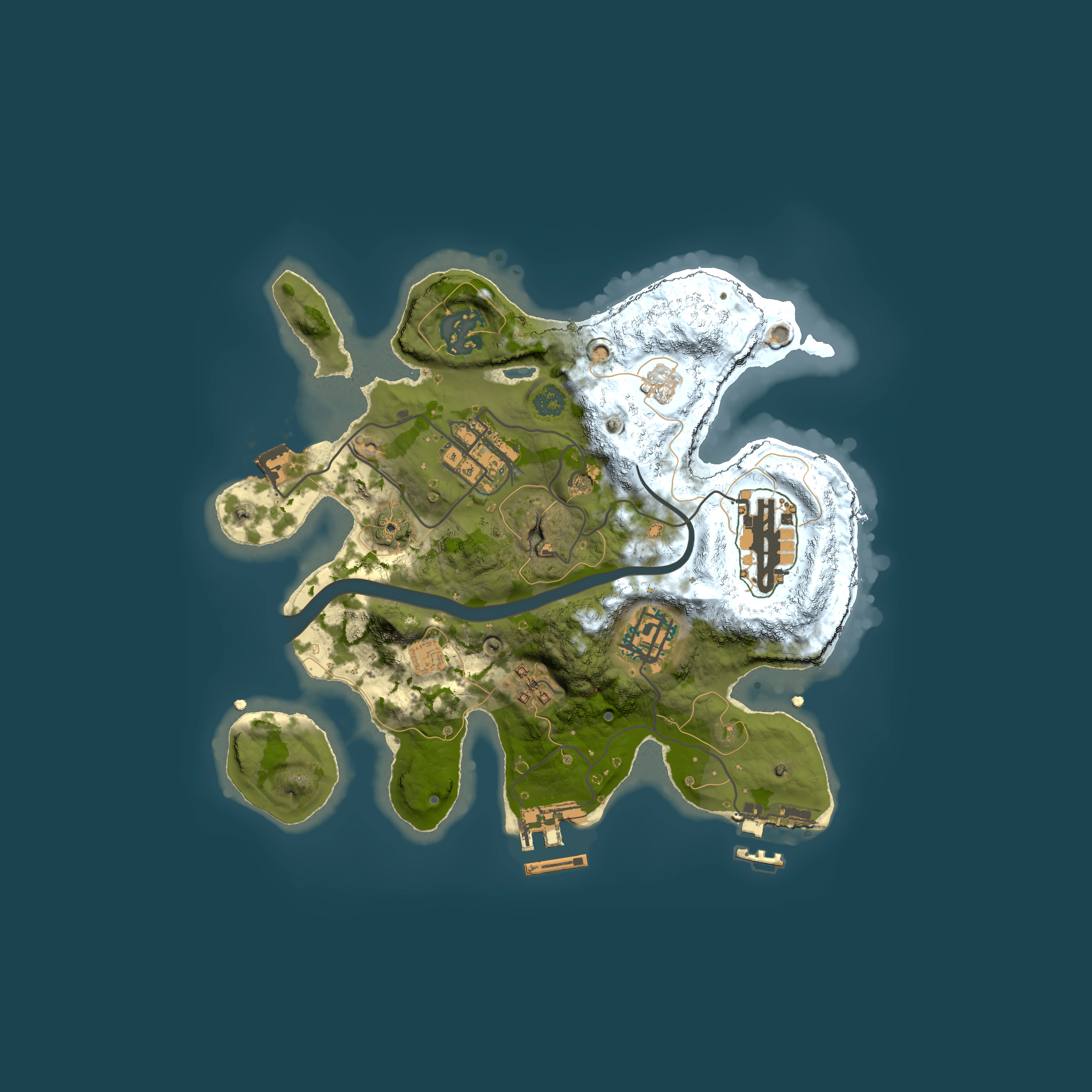 Full top-down render of Rust map seed 1913314671, 2500x2500m