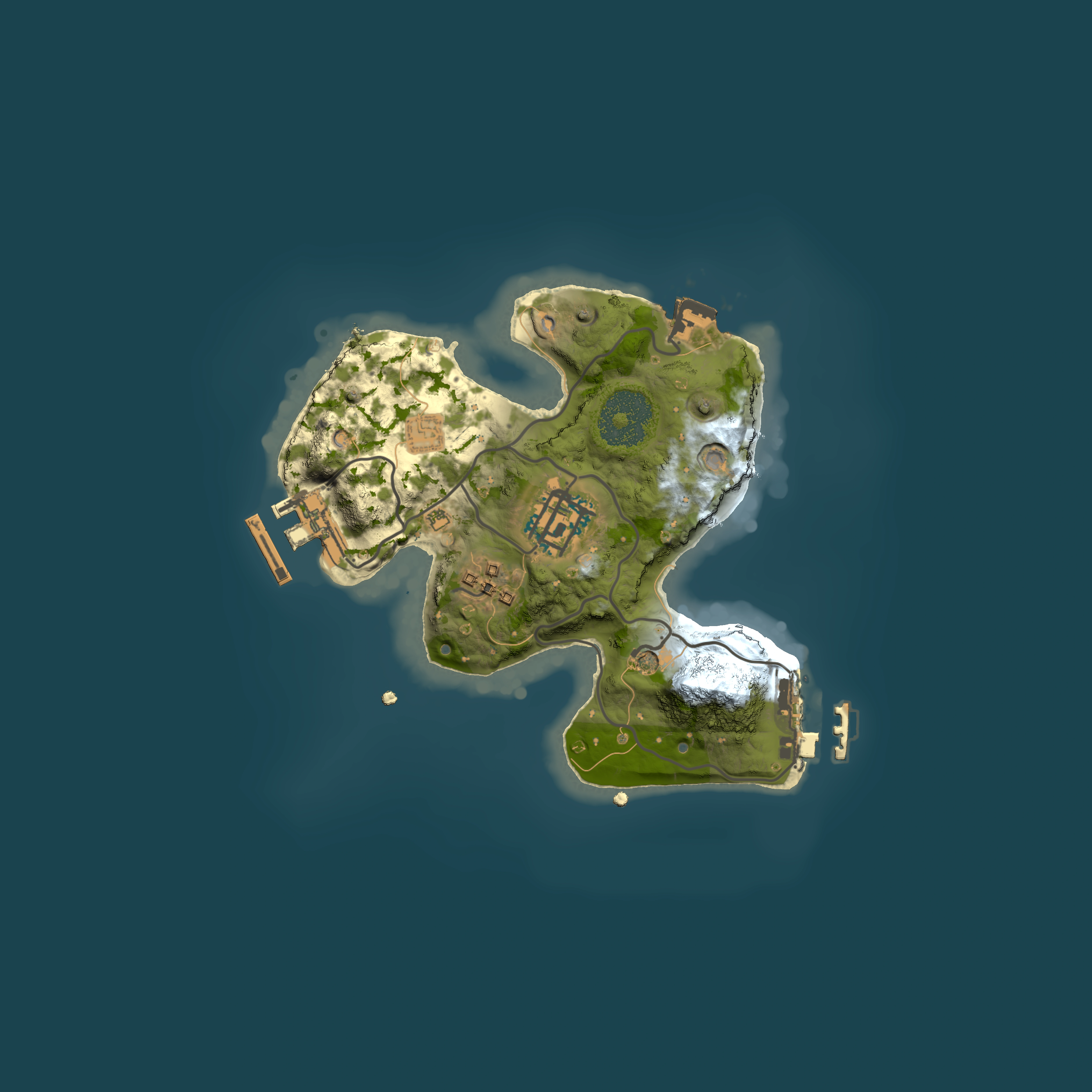 Full top-down render of Rust map seed 1981975192, 2000x2000m