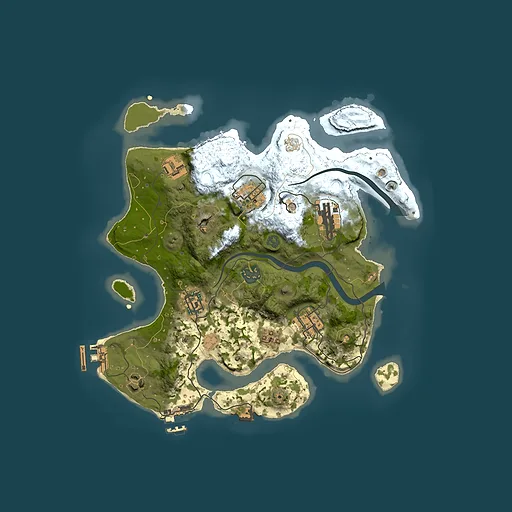 Rust map seed 254494779, 3000x3000m top-down preview