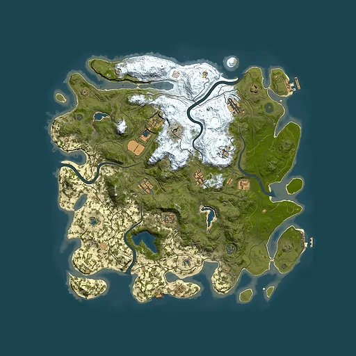Rust map seed 1121611880, 4500x4500m top-down preview