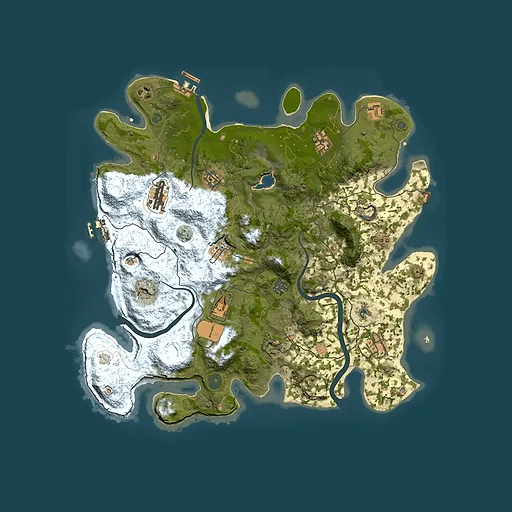 Rust map seed 952496358, 4000x4000m top-down preview