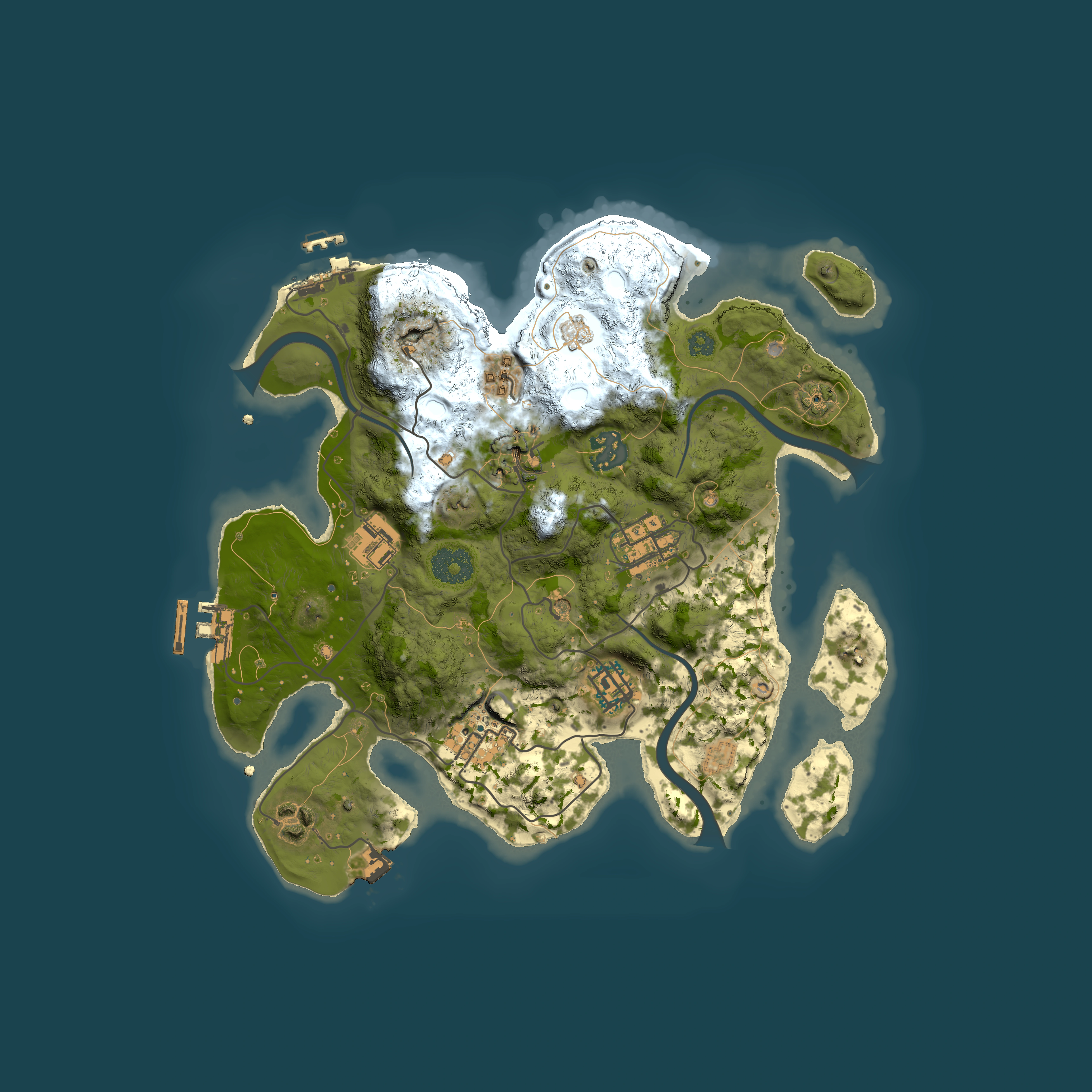 Full top-down render of Rust map seed 426856848, 3000x3000m