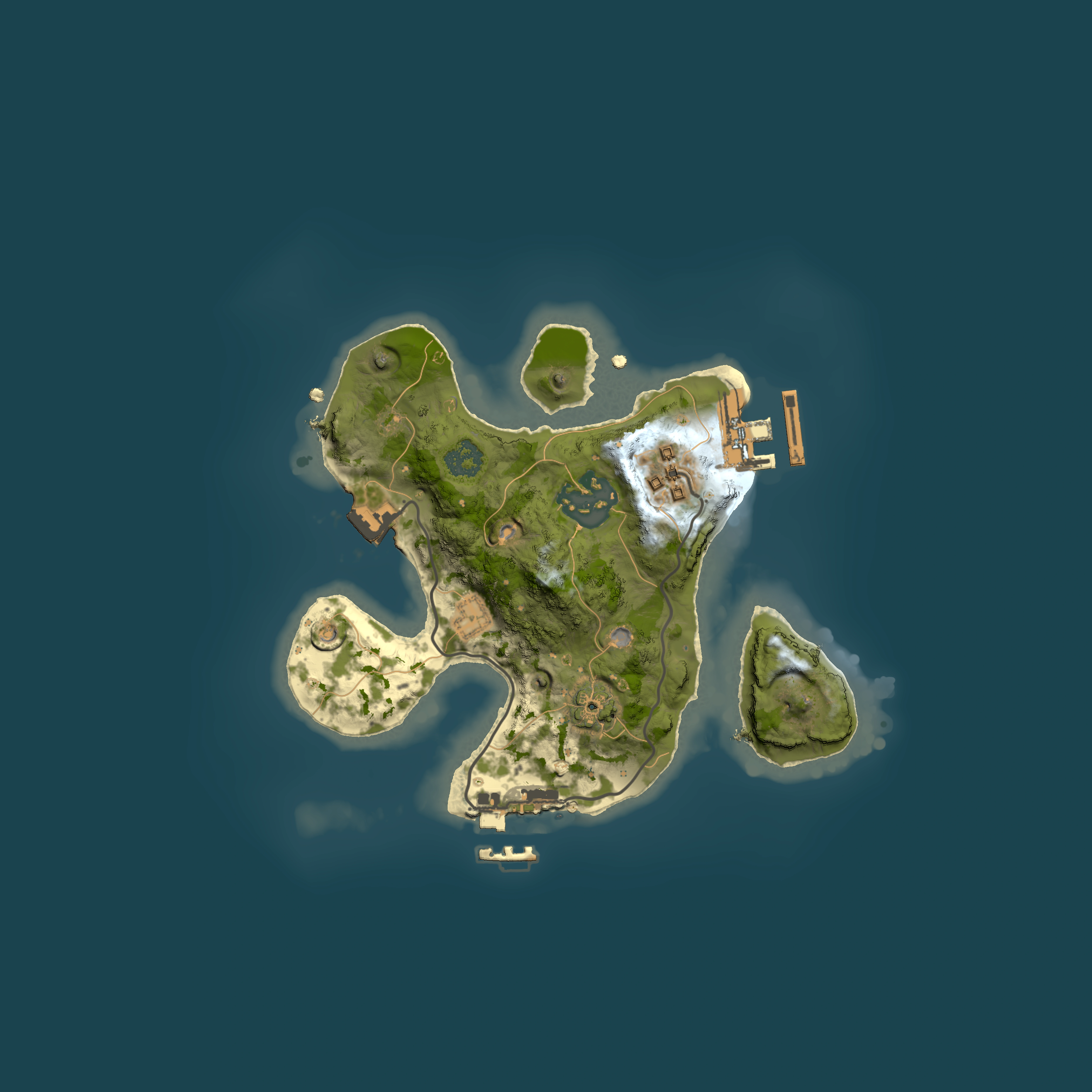 Full top-down render of Rust map seed 1335374035, 2000x2000m
