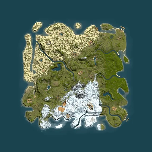 Rust map seed 1154041200, 5000x5000m top-down preview