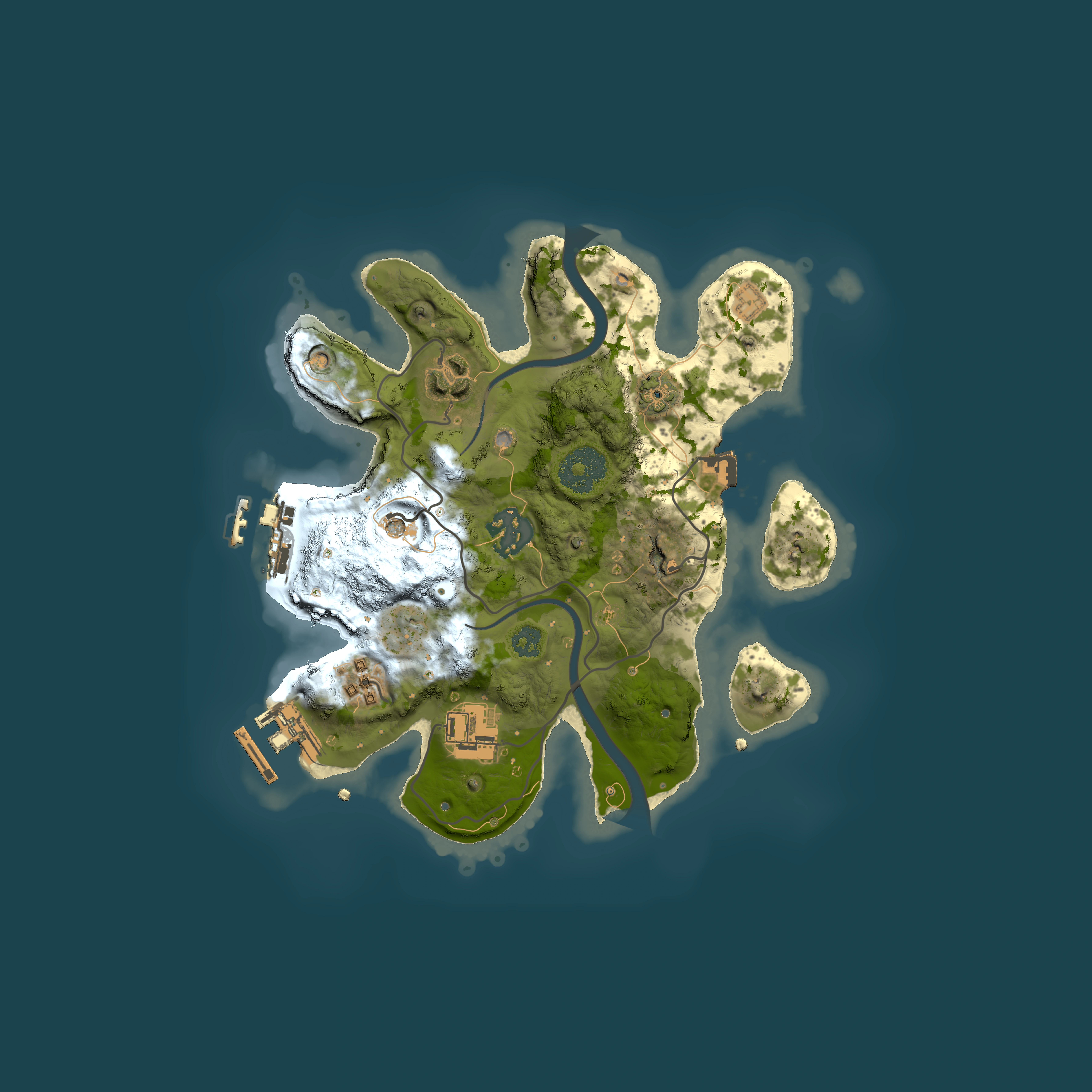 Full top-down render of Rust map seed 2103862192, 2500x2500m