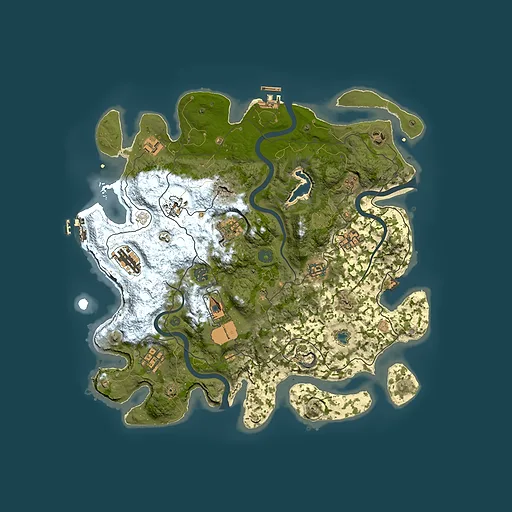 Rust map seed 193163926, 4000x4000m top-down preview