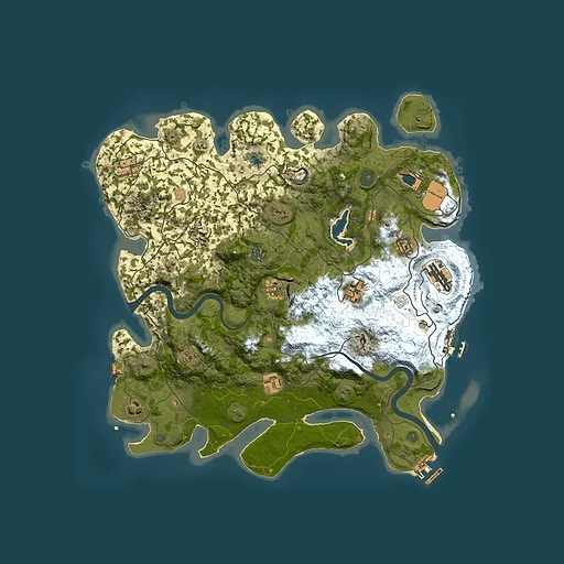 Rust map seed 2025440093, 4000x4000m top-down preview