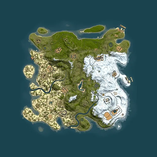 Rust map seed 285374223, 4000x4000m top-down preview