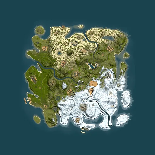 Rust map seed 402287304, 4000x4000m top-down preview
