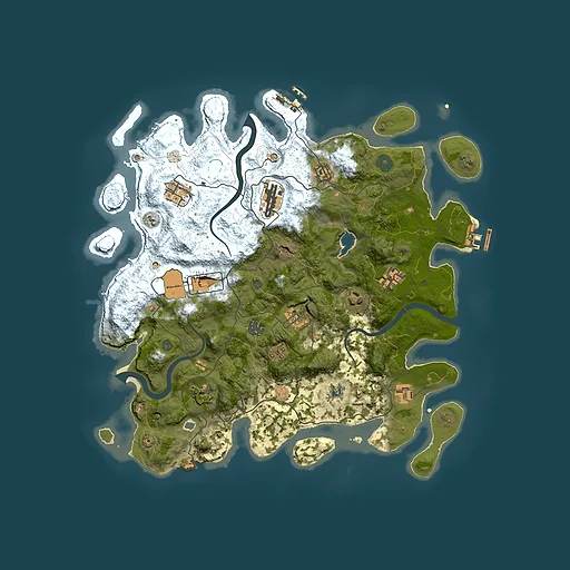 Rust map seed 1203918133, 4000x4000m top-down preview