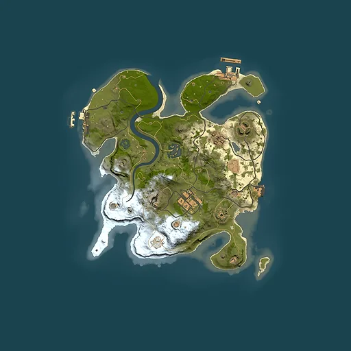 Rust map seed 202306309, 2500x2500m top-down preview