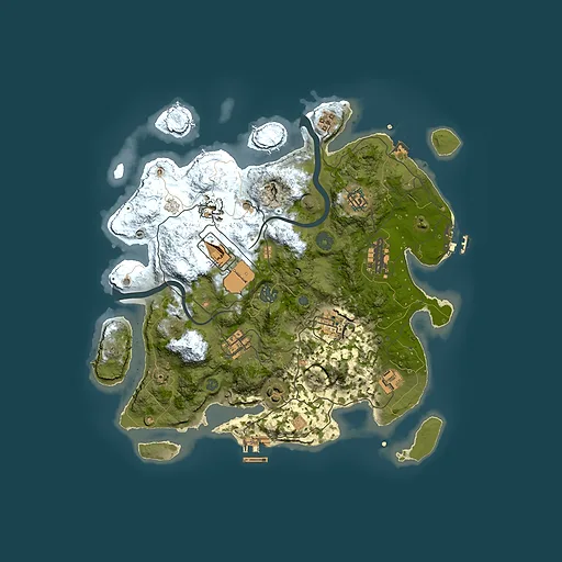 Rust map seed 698240260, 3500x3500m top-down preview