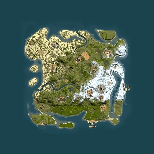 Rust map seed 2109630174, 3500x3500m top-down preview
