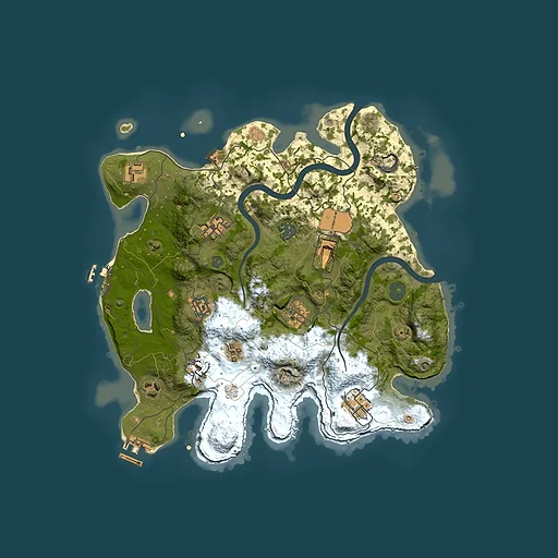 Rust map seed 2054233022, 3500x3500m top-down preview